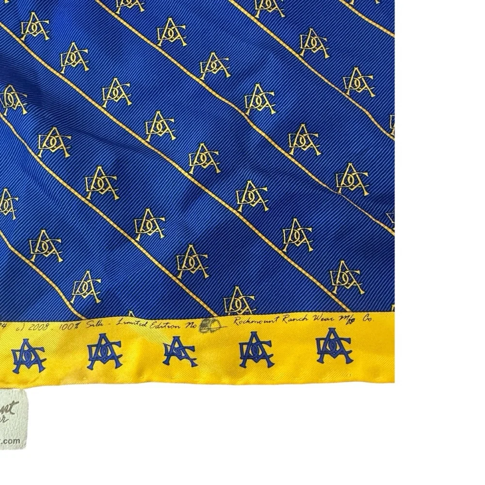 Rockmount Ranch Wear‎ Denver Athletic Club Limited Edition 100% Silk Scarf 33.5”